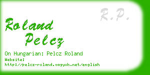 roland pelcz business card